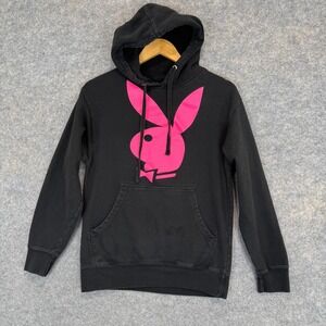 Anti Social Social Club Black Hoodie with Pink Logo